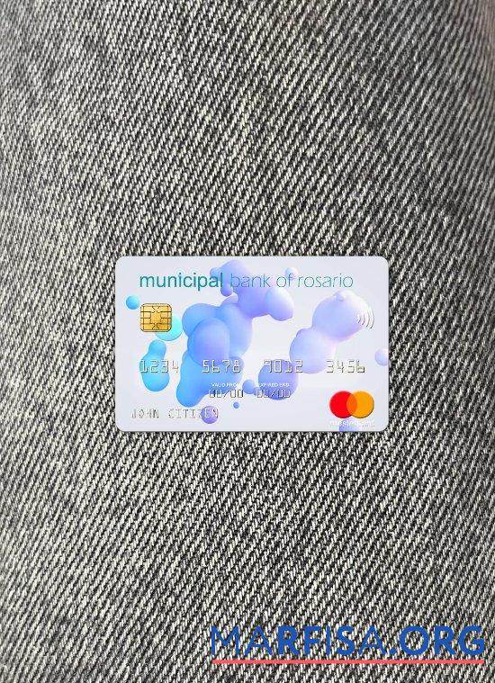 Downloadable Argentina Municipal Bank of Rosario mastercard photolook front example